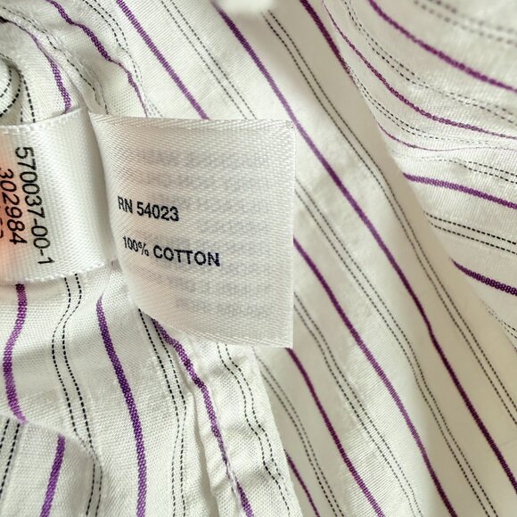 Gap Fitted Womens Button Down Purple Stripped Buisness/Office wear Size 10 - Picture 4 of 7